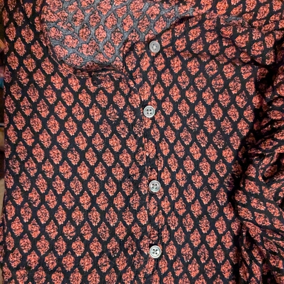 Style & Co. Medium Women's Black and Brown Patterned Top EUC - Picture 5 of 5